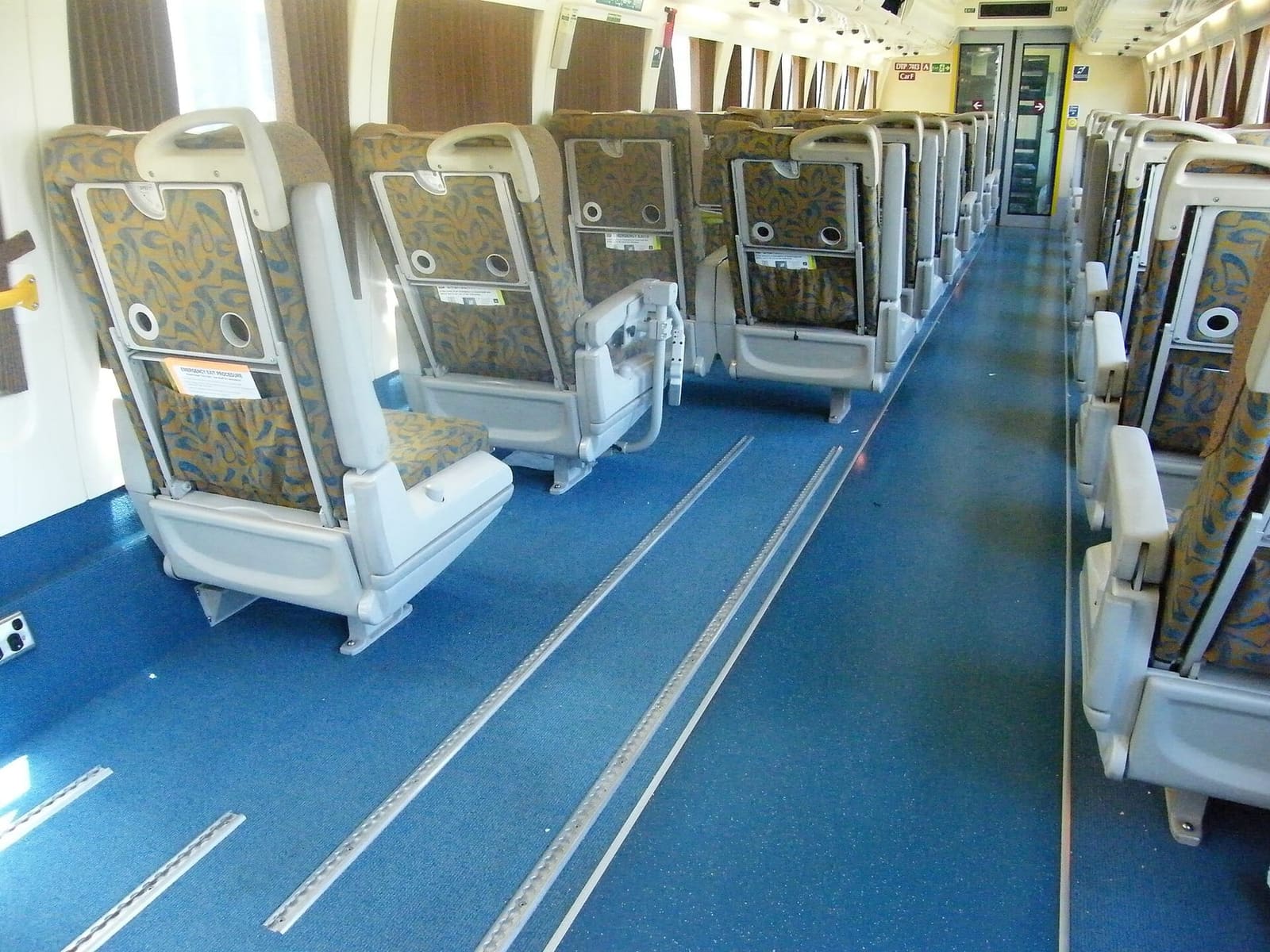 Inside a Queensland Rail Tilt Train carriage